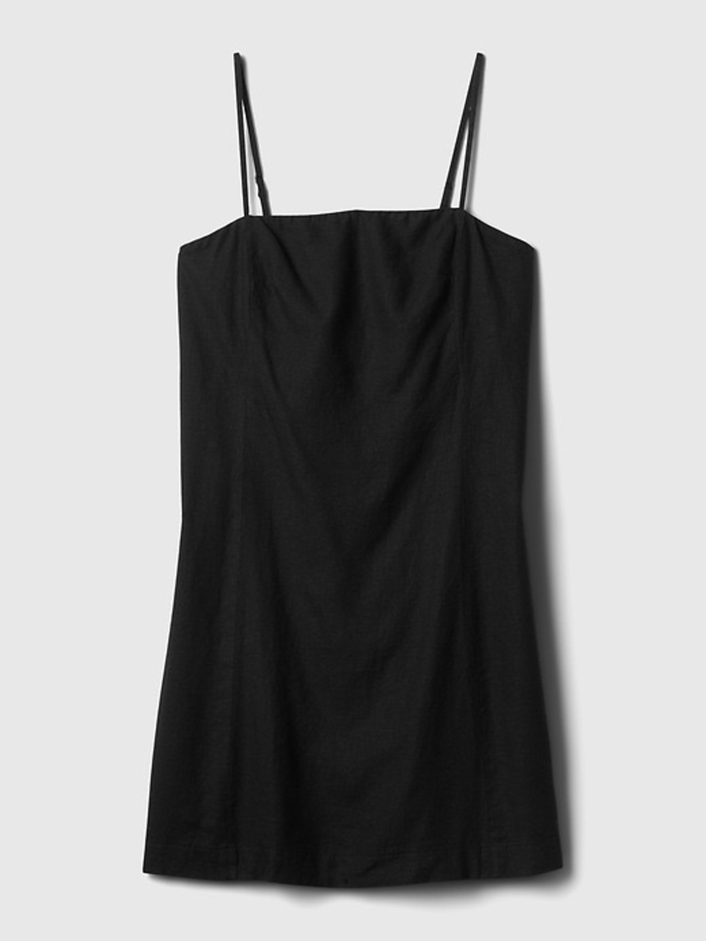 Gap Linen-Blend Mini Dress Black Spaghetti Strap S NWT